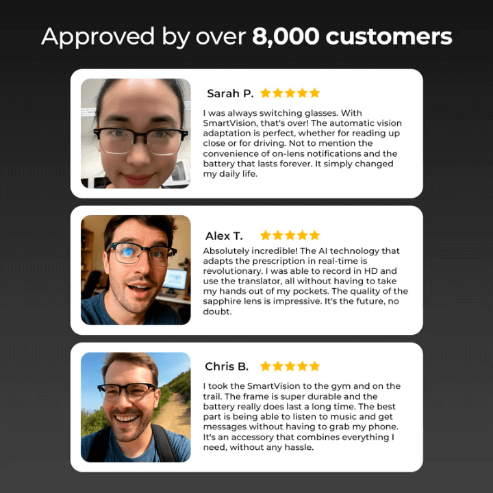 SmartVision™  AI-Powered Adaptive Glasses