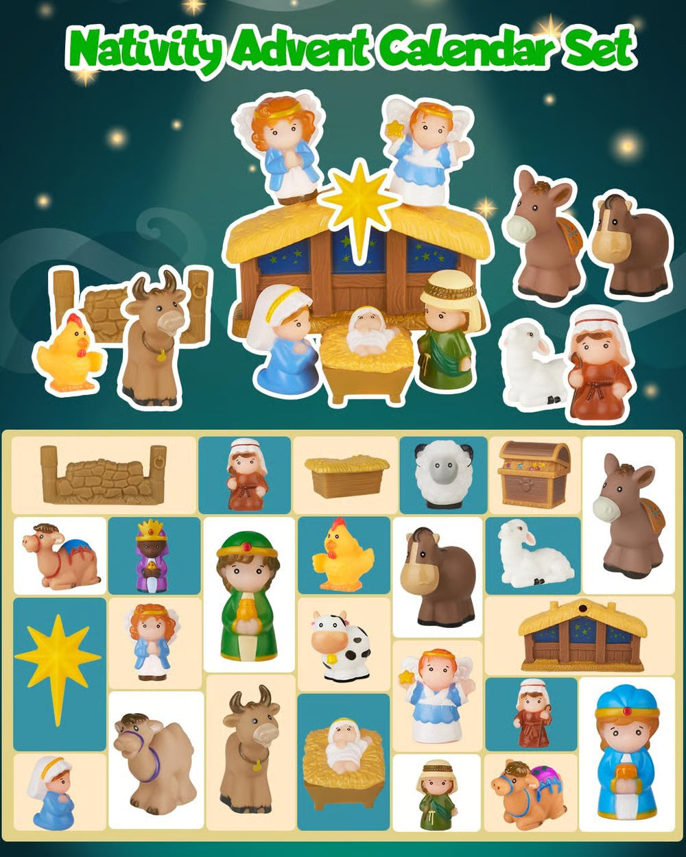 🏆#1 Bestselling - 2025 Nativity Advent Calendar (25pcs)