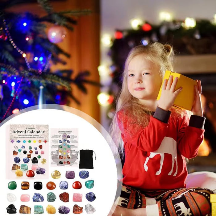 ❤100% Hand-carved✨ Advent Calendar 2025 Crystals💎(✨Same as in the video)